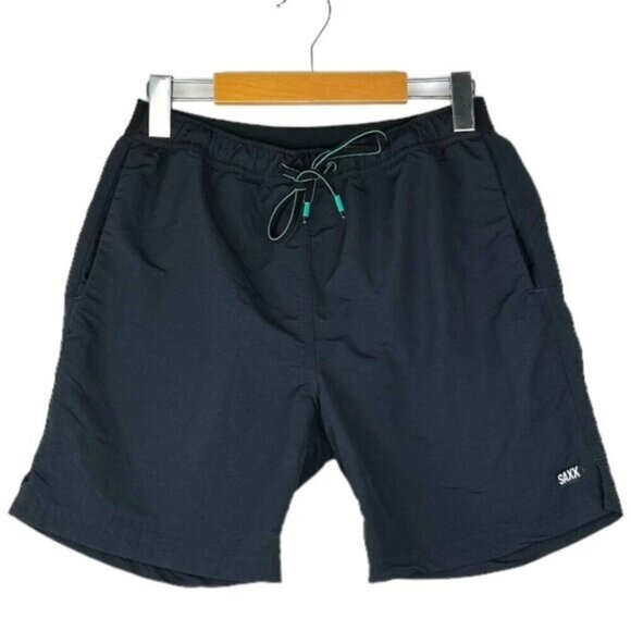 Saxx Cannonball 2N1 Shorts Mens Hybrid Black Ballpark Pouch Gym Brief Liner US S - Picture 1 of 9
